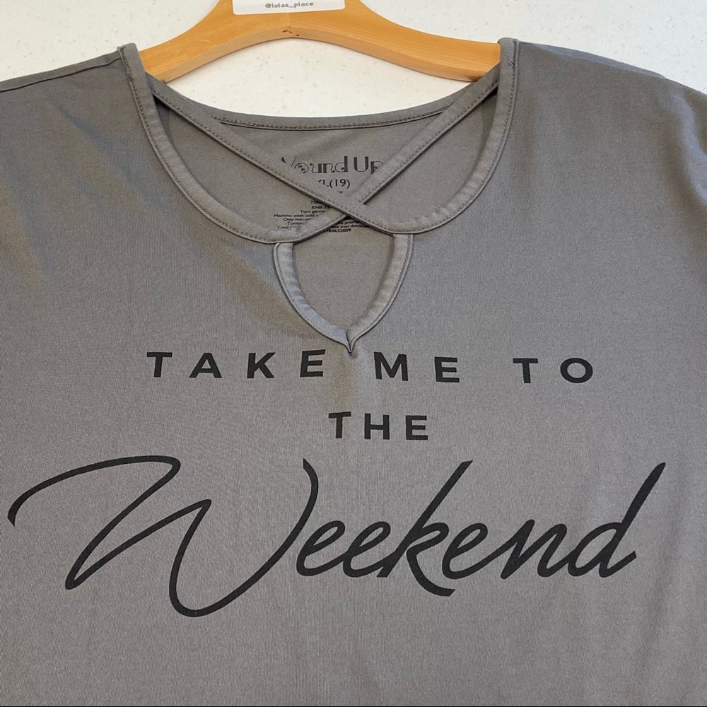 WOUND UP Juniors Gray Weekend Tee